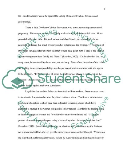 The Subject of Legal Abortion