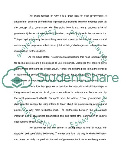 Volunteer Internships and Internships for B-Schools