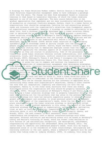 Human Relations Research Paper