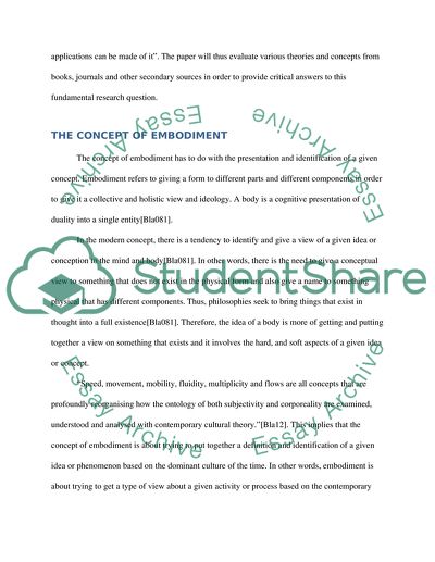 The Concept of Embodiment