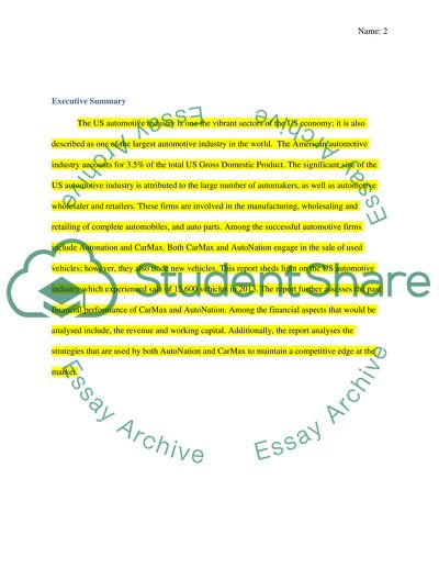 The US Automotive Industry