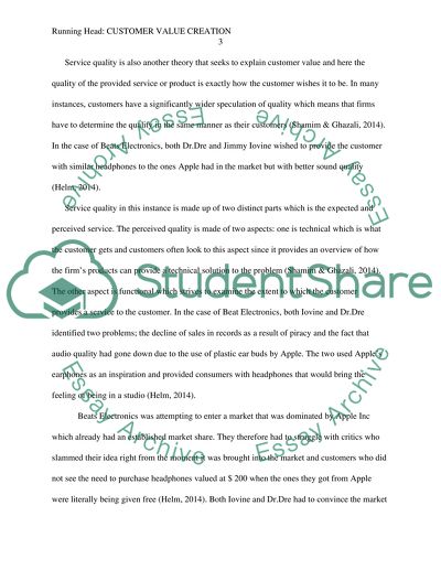 The Case of Beats Electronics in Relation to Customer Value Creation