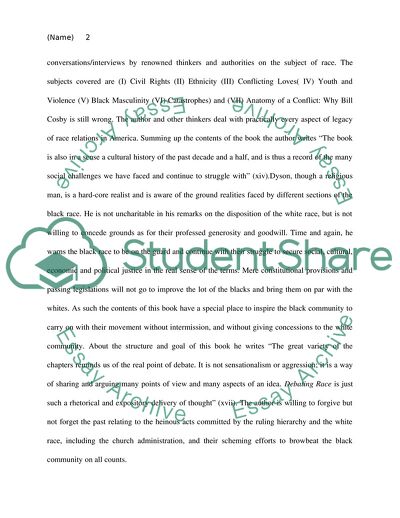 Analysis of Debating Race by Dyson Michael Eric