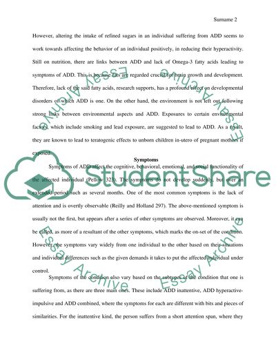 Attention Deficit Disorder