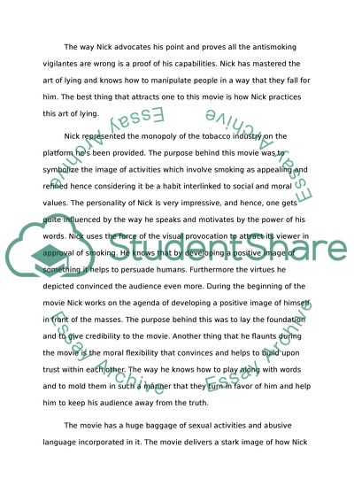 Thank you for smoking