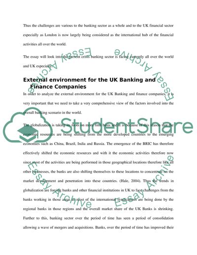 The Banking Crises in the UK
