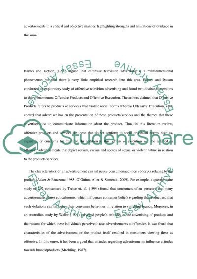 The Perception of Offensive Advertising