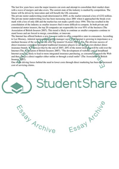 The UK Motor Insurance Industry