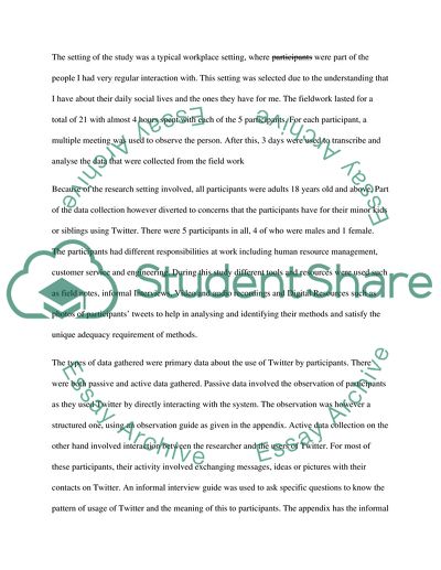 The Use of Twitter in the Organisation of Users Everyday Lives