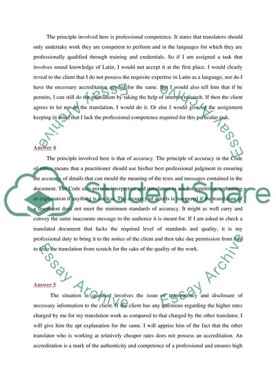 Ethics for Interpreters and Translators