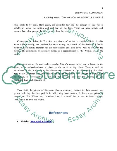 )edipus Rex and A Raisin in the Sun