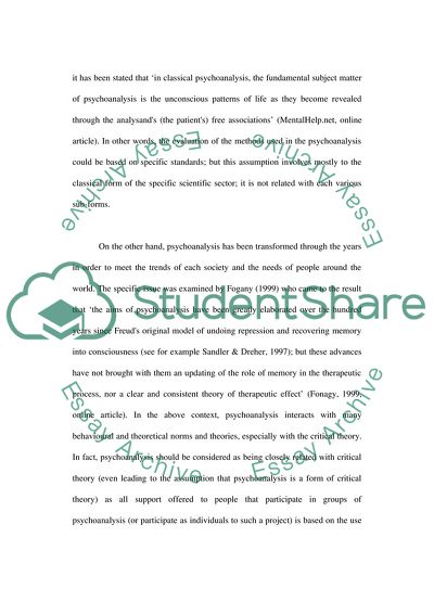 Psychoanalysis Uses as a Form of Critical Theory