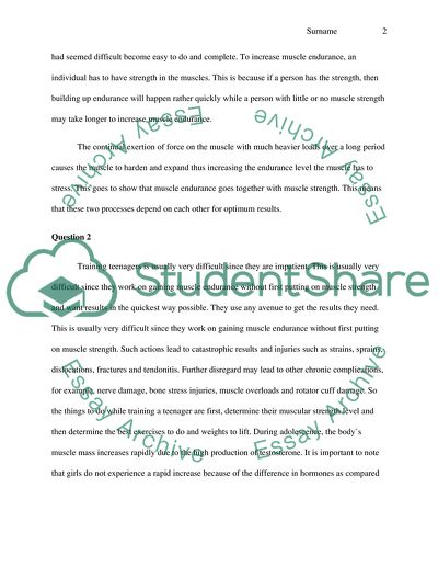 Nutrition and fitness (answer the questions)