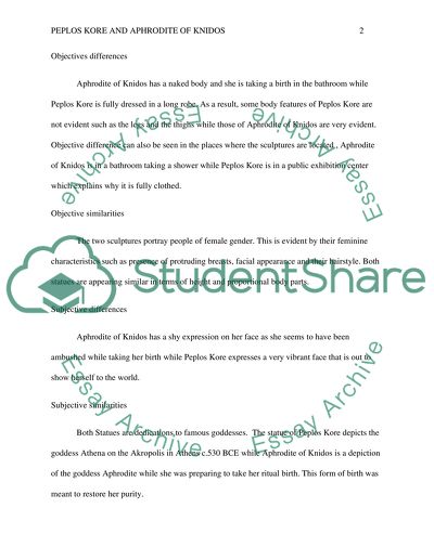 Peplos Kore, from the Acropolis,Athens,Greeece,ca.530 BCE/ Aphrodite of Knidos