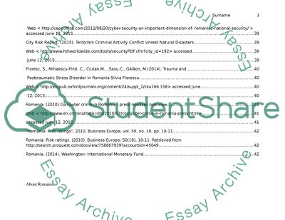 The Purpose of National Risk Assessment in Romania