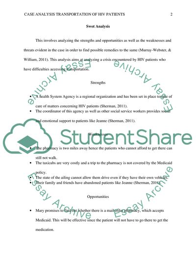 Transportation for HIV Patients