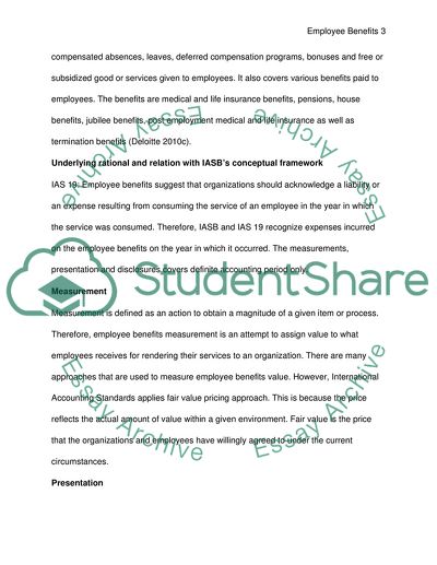 IAS 19 Employee Benefits Issues