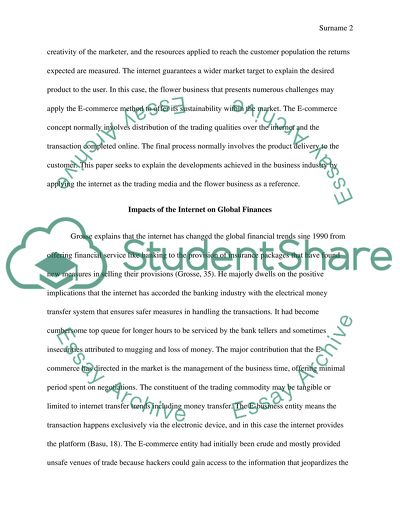 Internet and the E-Commerce Flower Business