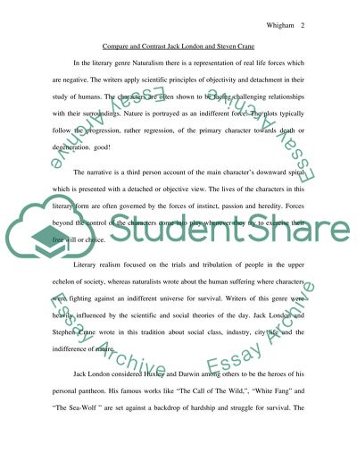 Jack London and Steven Crane