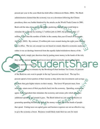 Bill Clinton and George Walker Bush: Economic Policies