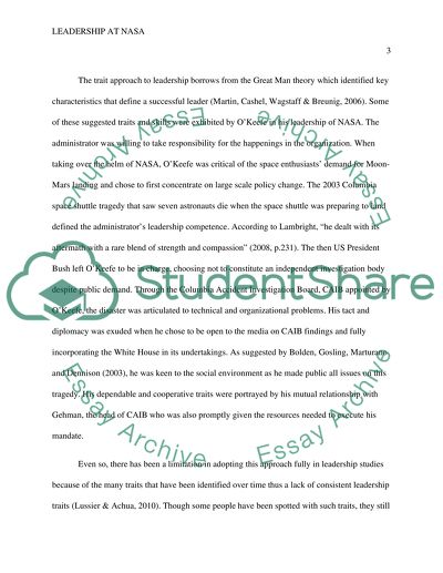 Weaknesses of Leadership at NASA