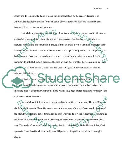 Compare and contrast the flood story