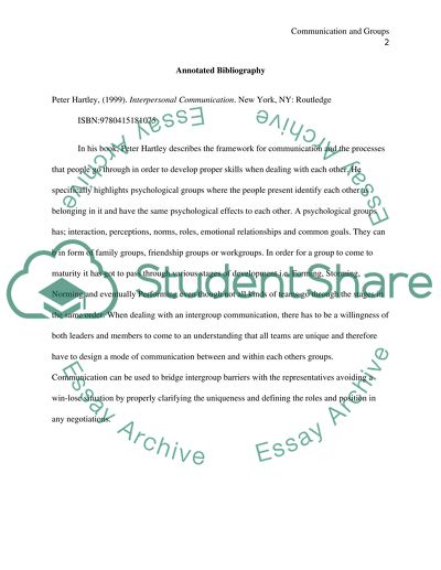 Communication and Groups