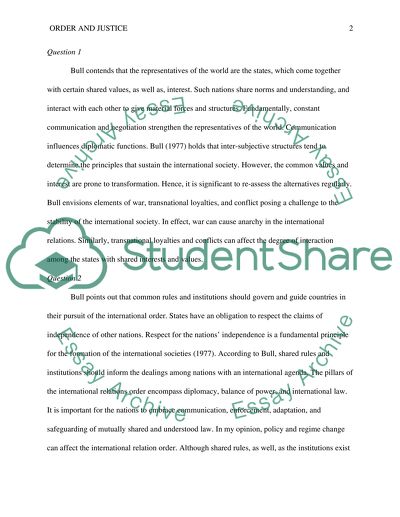 The Battle of Order versus Justice