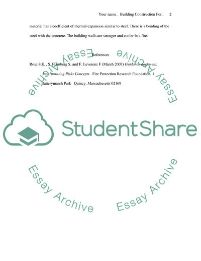 Building Construction for Fire Protection