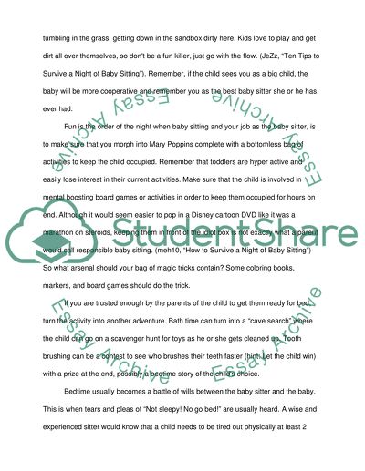 How to Survive a Night of Baby Sitting