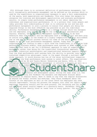 Improving Organizational Performance of GE and Toyota Motors