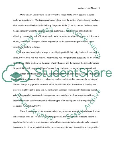 The Role of Investment Bankers