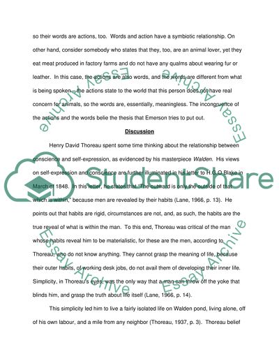 Thoreaus Conscience about Economic Progress