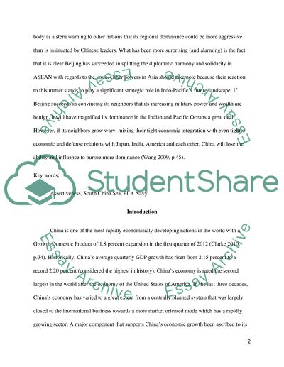 China is Pursuing of Creeping Assertiveness in the South China Sea