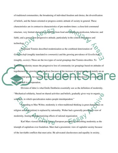 Modernity and theory