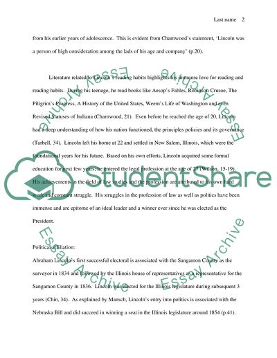 Abraham Lincoln. His Life and Achievements