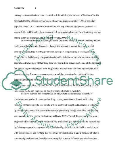 The Influence of Fashion on Fledgling Minds