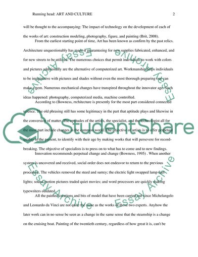 Arts and Culture: Historical Perspective