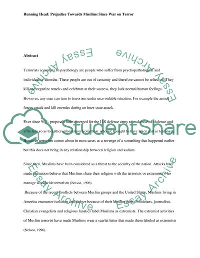 Prejudice towards Muslims since War on Terror