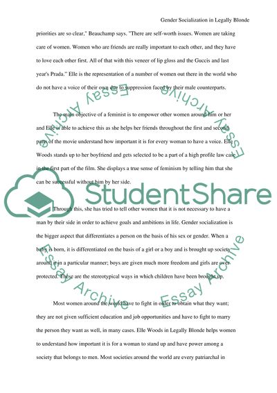 Gender Socialization in Legally Blonde