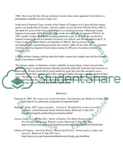 Polictics and Equality: From Abigail Adams to Hilary Rodham Clinton