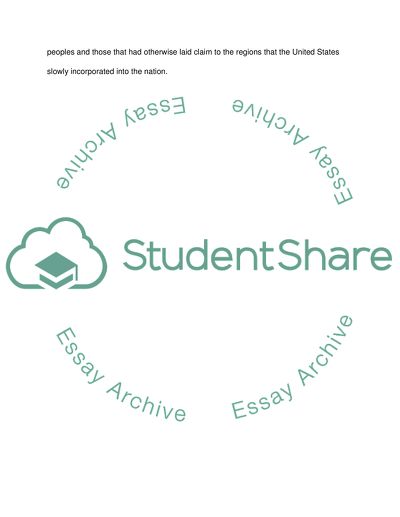 The expansion and settlement of the U.S