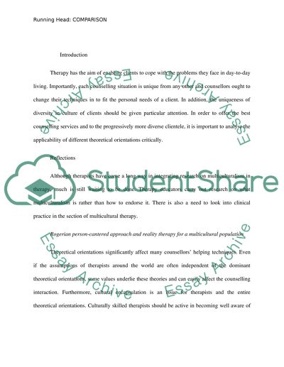 Rogerian Person-Centred Approach to Reality Therapy