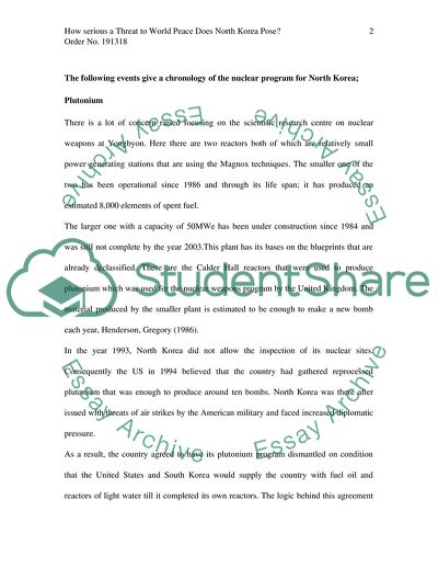 How Serious a Threat to World Peace Does North Korea Pose