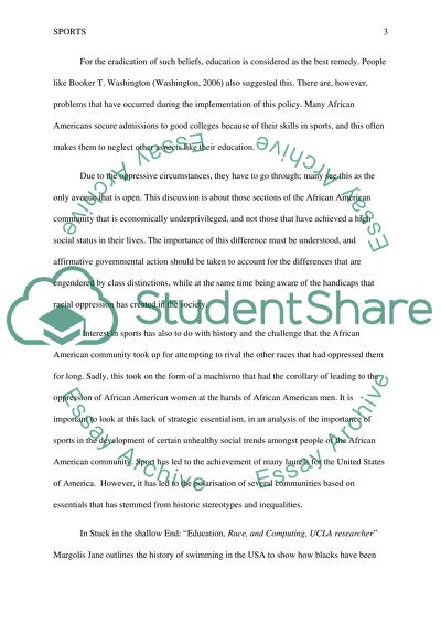 The Effects of Race in Sports