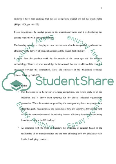 On the Implications of Market Power in Banking