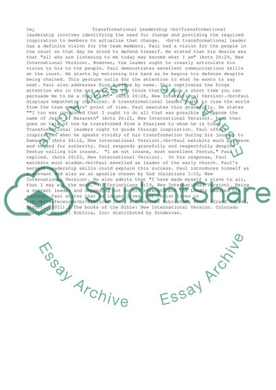 Transformational Leadership