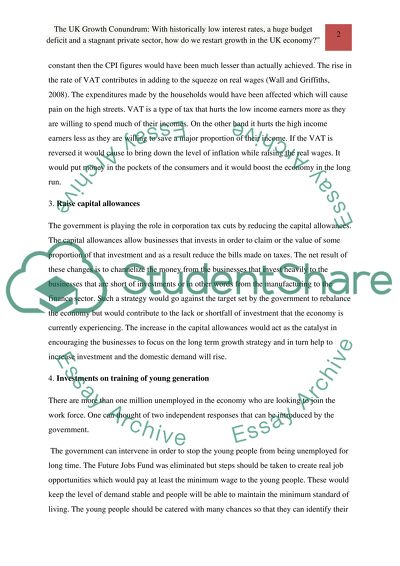 The UK Growth Conundrum: How to Restart Growth in the UK Economy