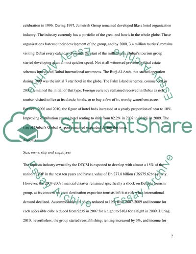 Economics and Tourism Industry in UAE