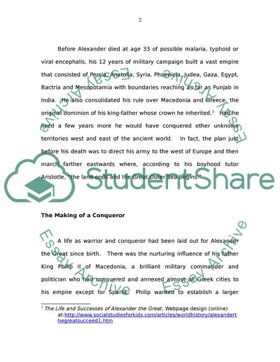 Alexander the Great - His Wars for Conquest and Legacy to the World